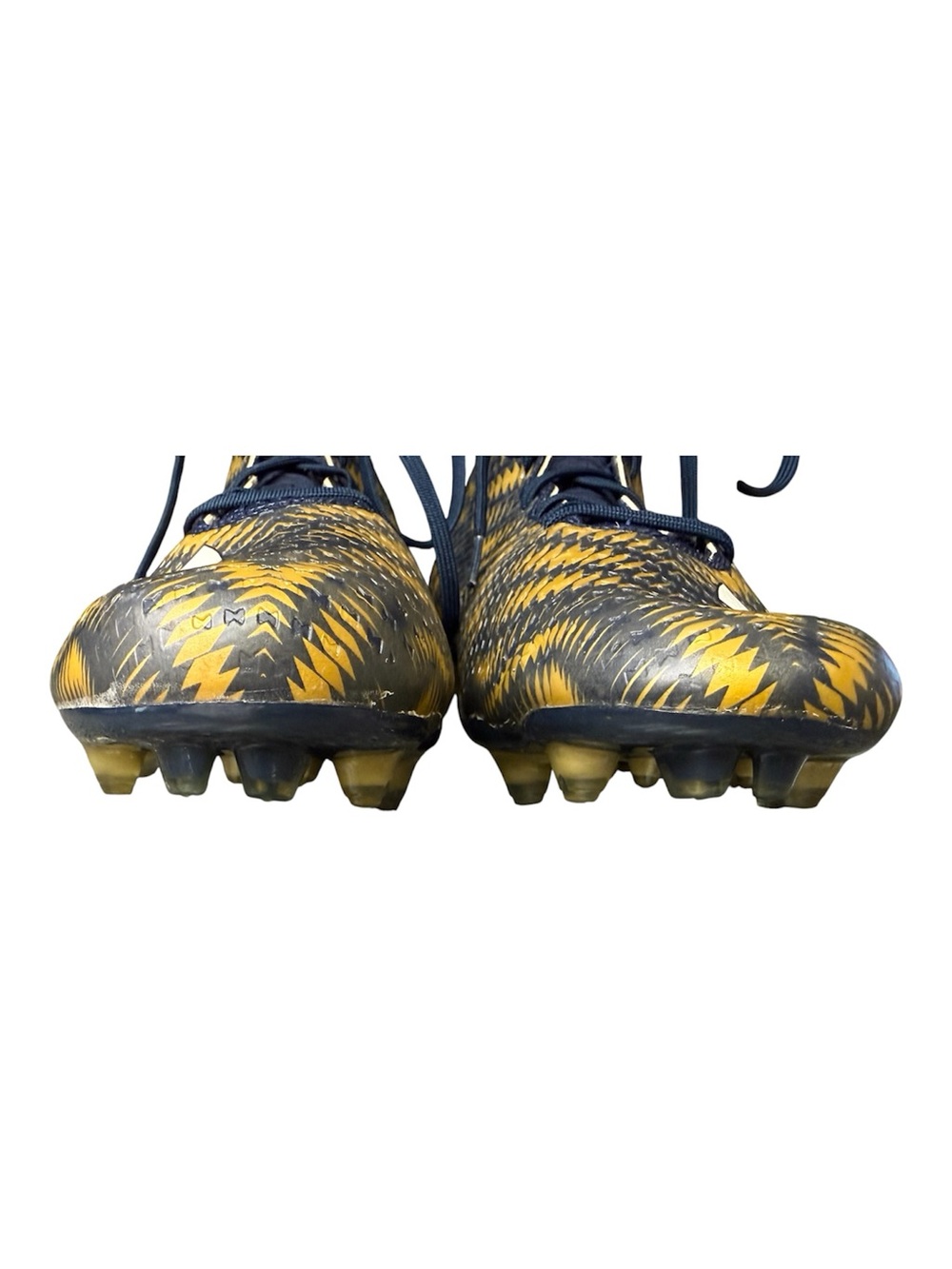 Under Armour Highlight men’s Navy and Gold High-Top Football Cleats. Size 13 - Picture 6 of 10